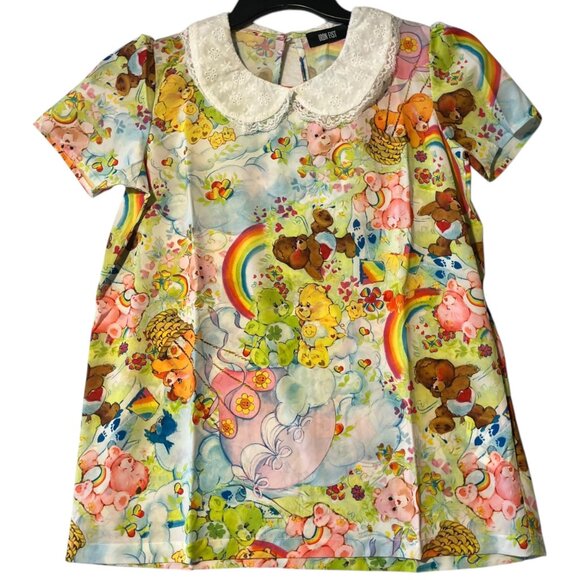 Iron Fist Care Bears Spring‎ Fling Girly Top Women's S Peter Pan Collar Feminine - Picture 1 of 8